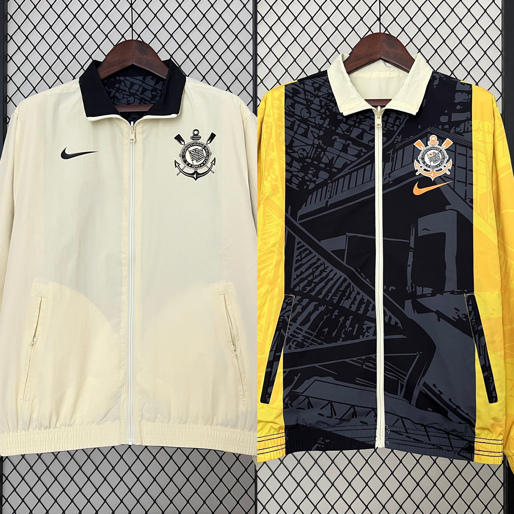 Jaqueta Corta-Vento Dupla-Face Corinthians 2025/26